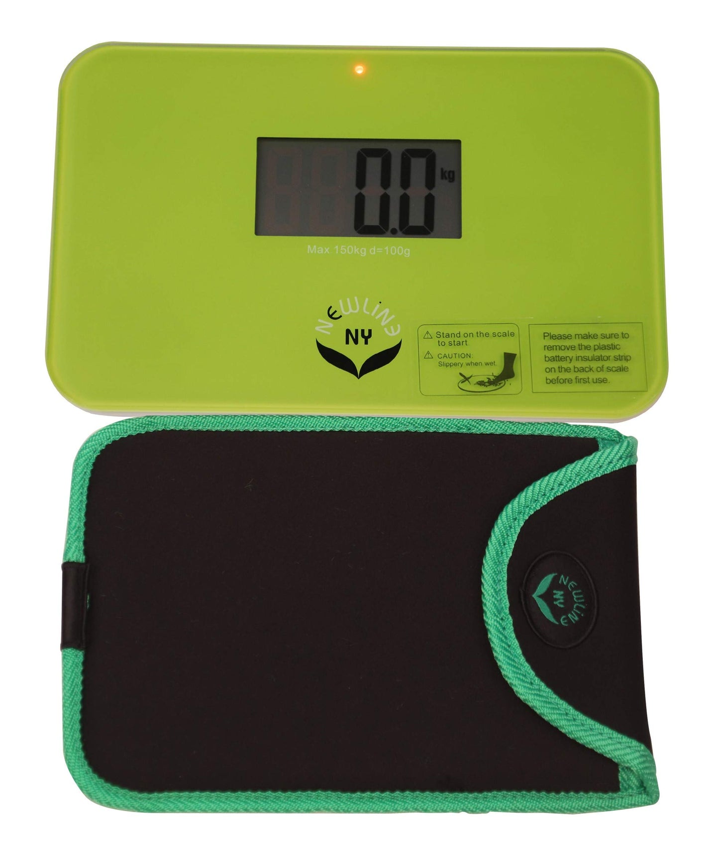 Báscula de Baño de Viaje NewlineNY Verde con Funda Protectora