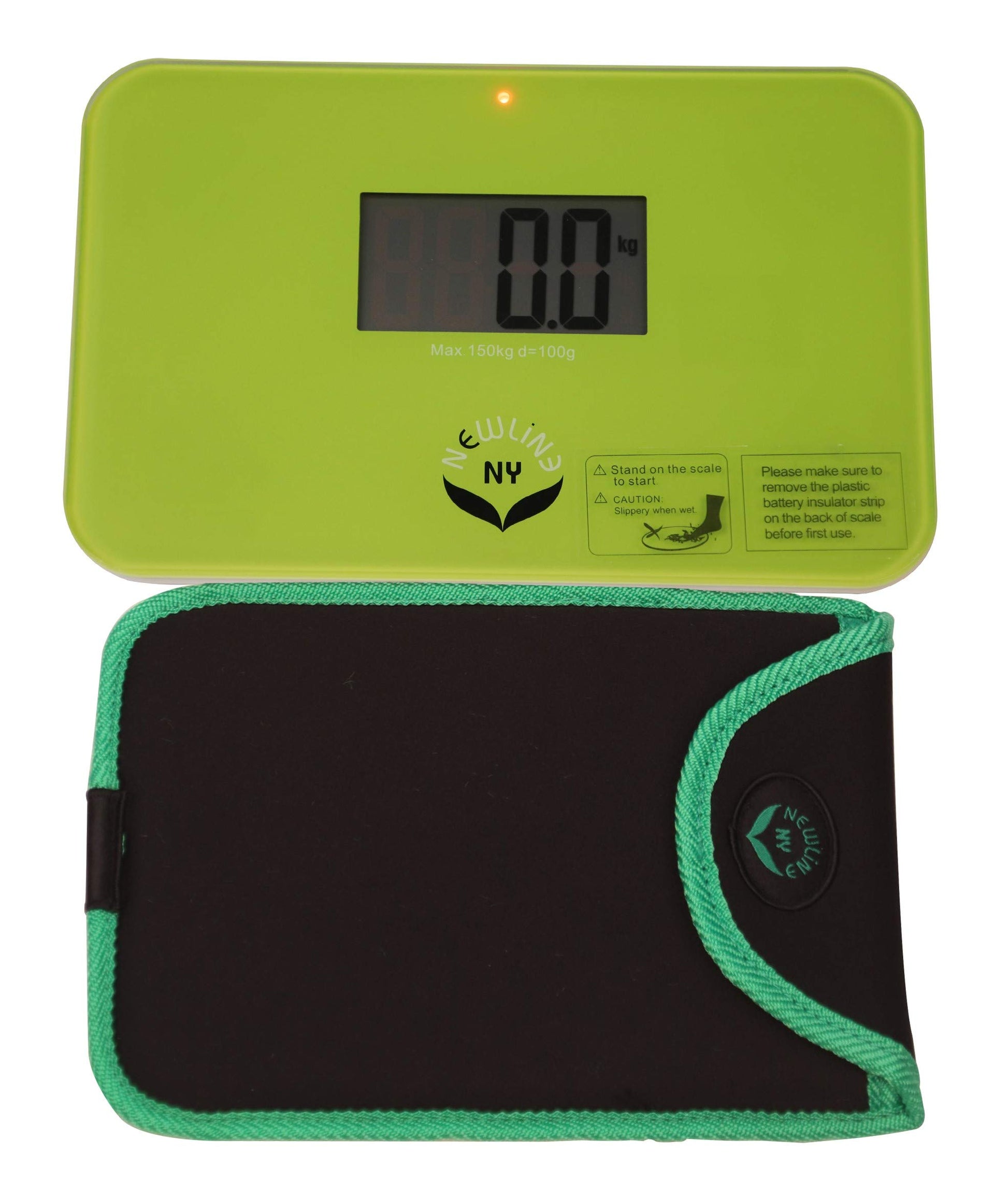 Báscula de Baño de Viaje NewlineNY Verde con Funda Protectora