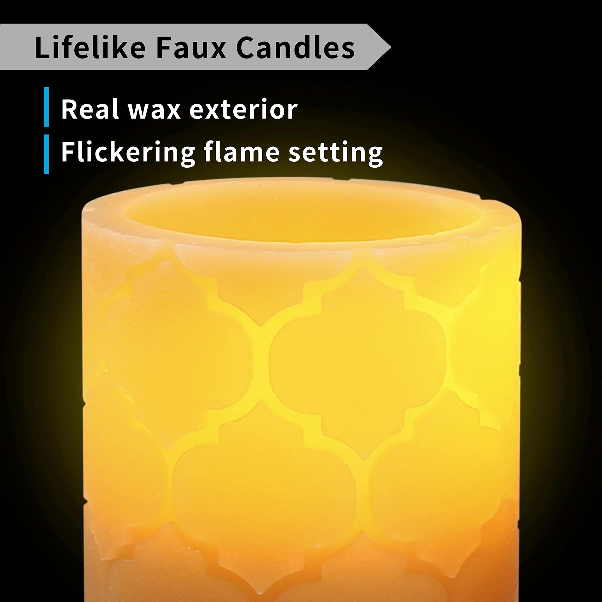 Furora Lighting - Velas LED de cera real, control remoto y temporizador, paquete de 8 (4 pilares y 4 votivas), velas sin llama con parpadeo para decorar el hogar, incluye pilas, marfil, (Ivory Nordic)