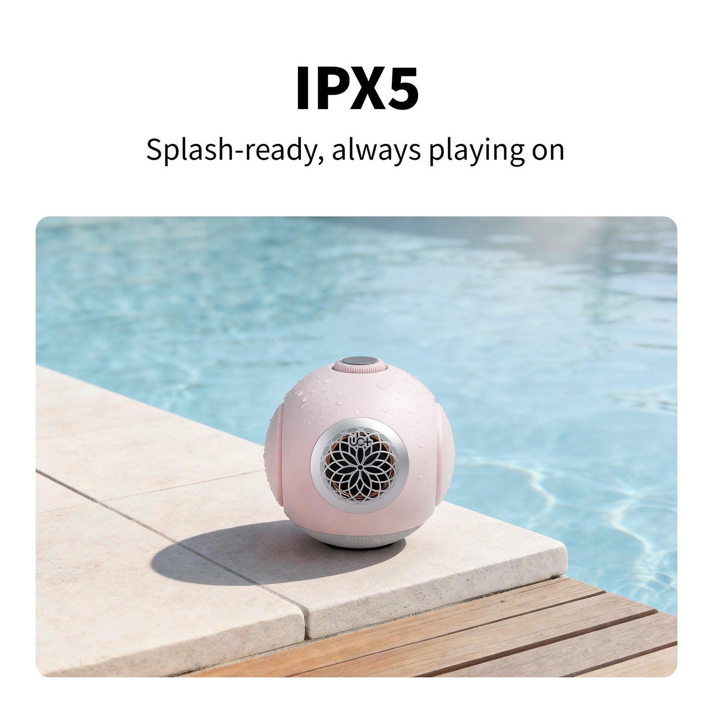 UB+ dBmiNi, altavoz Bluetooth portátil, sonido Hi-FI potente, autonomía 20H, altavoz impermeable de 40 W, IPX5, Bluetooth 5.4, TWS, Type-C, AUX, para exterior/casa/viajes, rosa pétalo