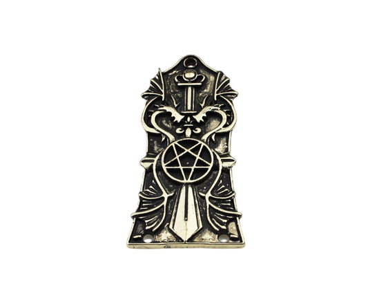 Guyker - 1 funda para cabeza de guitarra, 3 agujeros, aleación de zinc, cubierta para barra para guitarra GIB LP, accesorios de guitarra, JA3003, oro antiguo