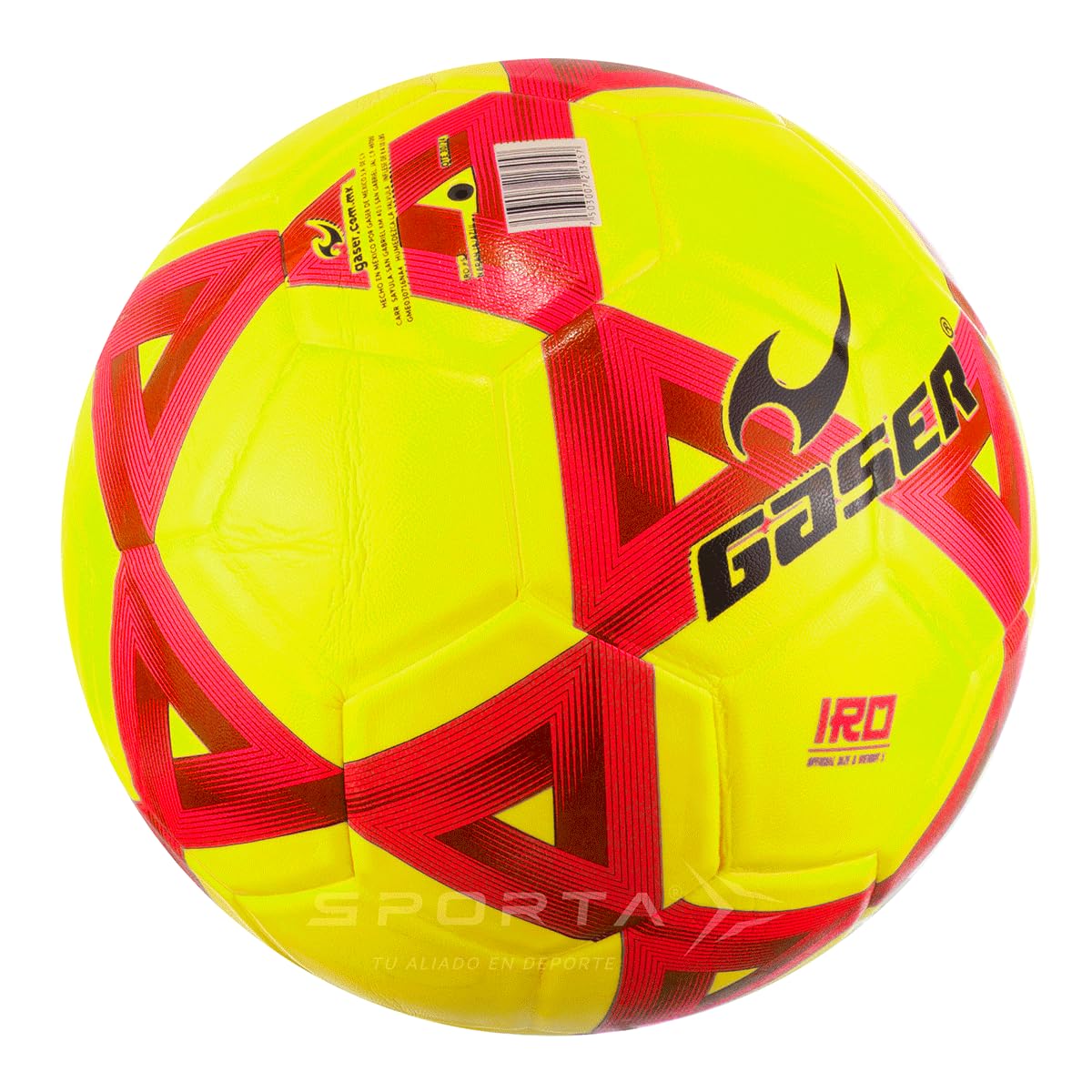 Gaser Balon de Futbol Soccer Laminado Medida Oficial # 5 Fosfo IRO (Amarillo)