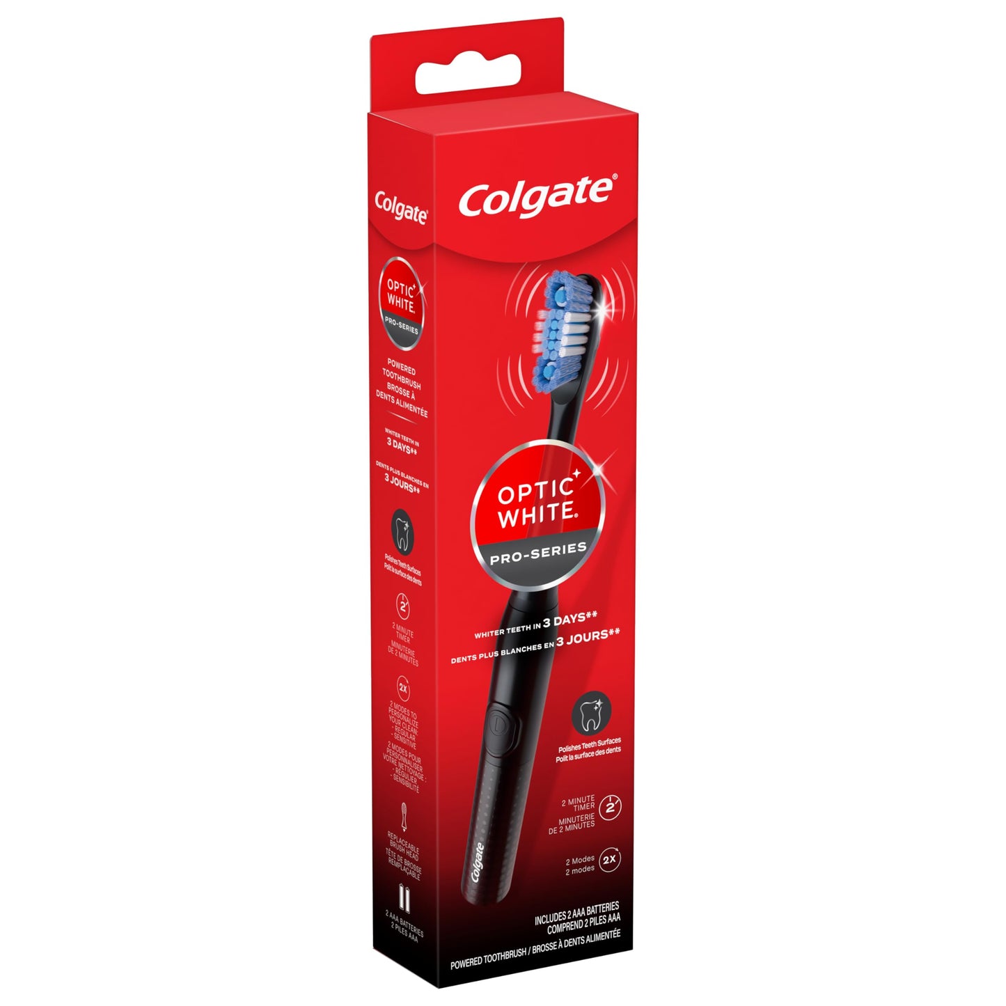 Colgate cepillo para polvo de dientes de batería Whte Pro-Series 360 Optic