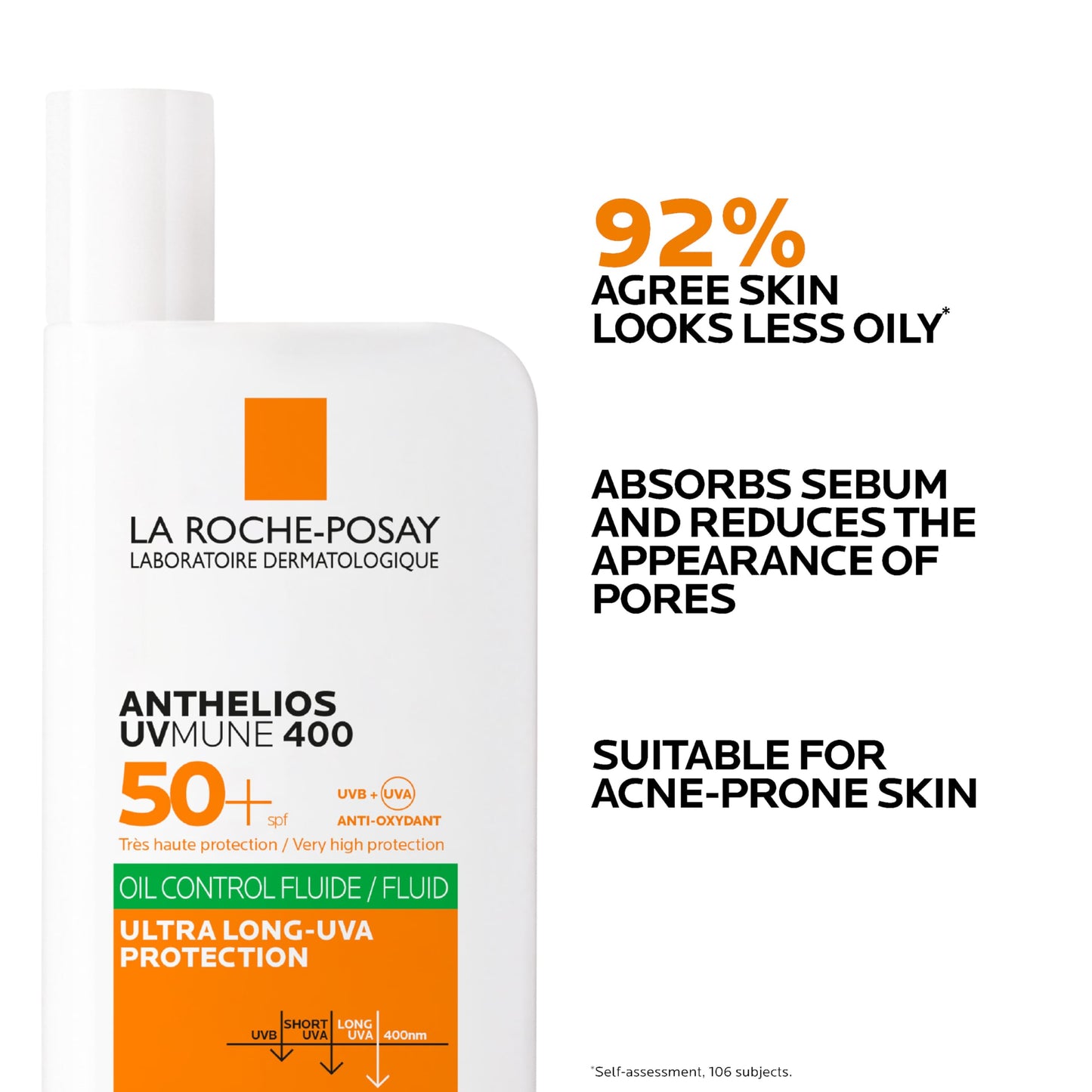 Protector solar Anthelios UV MUNE 400 Oil Free con FPS 50+ para control de brillo y protección total. ¡Compra en línea y protege tu piel del sol!