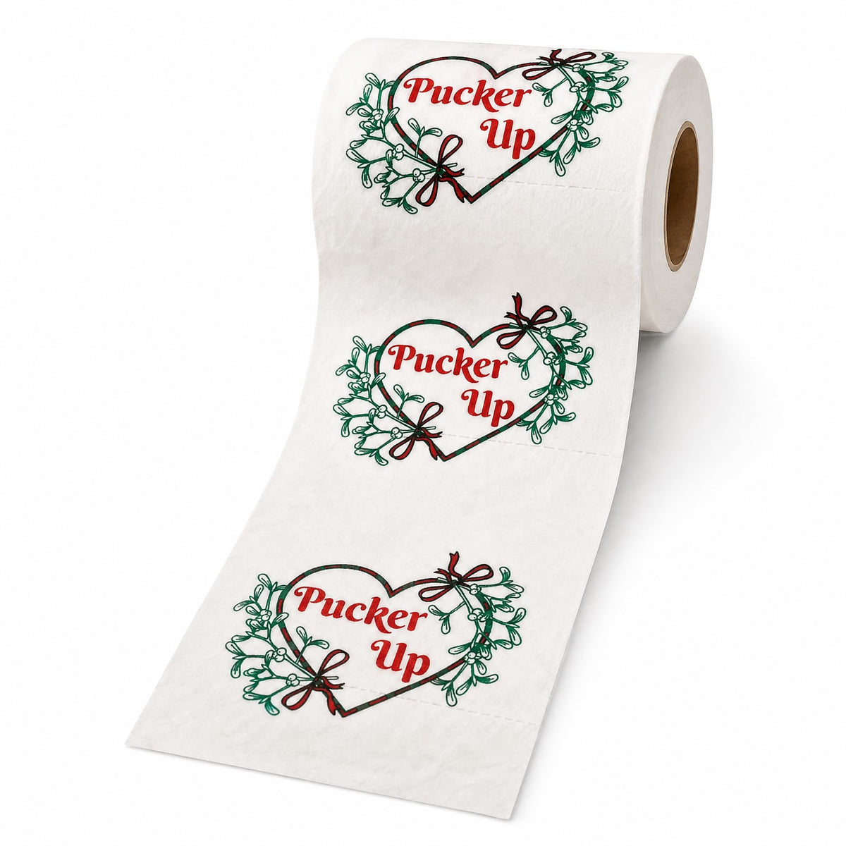 Papel Higiénico Pucker Up Mistletoe Festivo y Divertido para Navidad