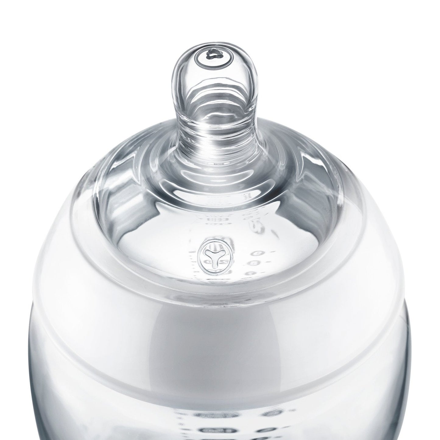 Biberón Tommee Tippee Closer to Nature Transparente con Tetina de Corte en Y