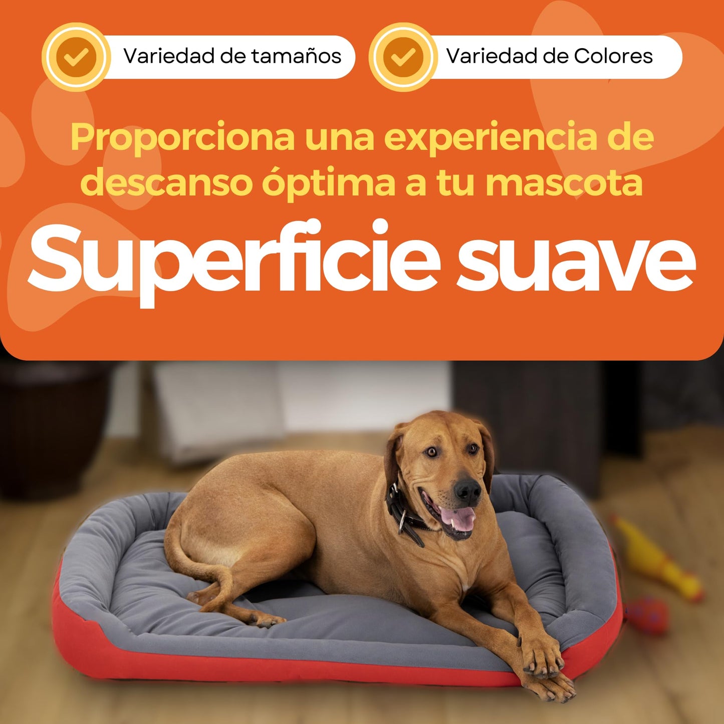 Cama para Perro Hills Rojo Gris Resistente y Confortable XX-Large