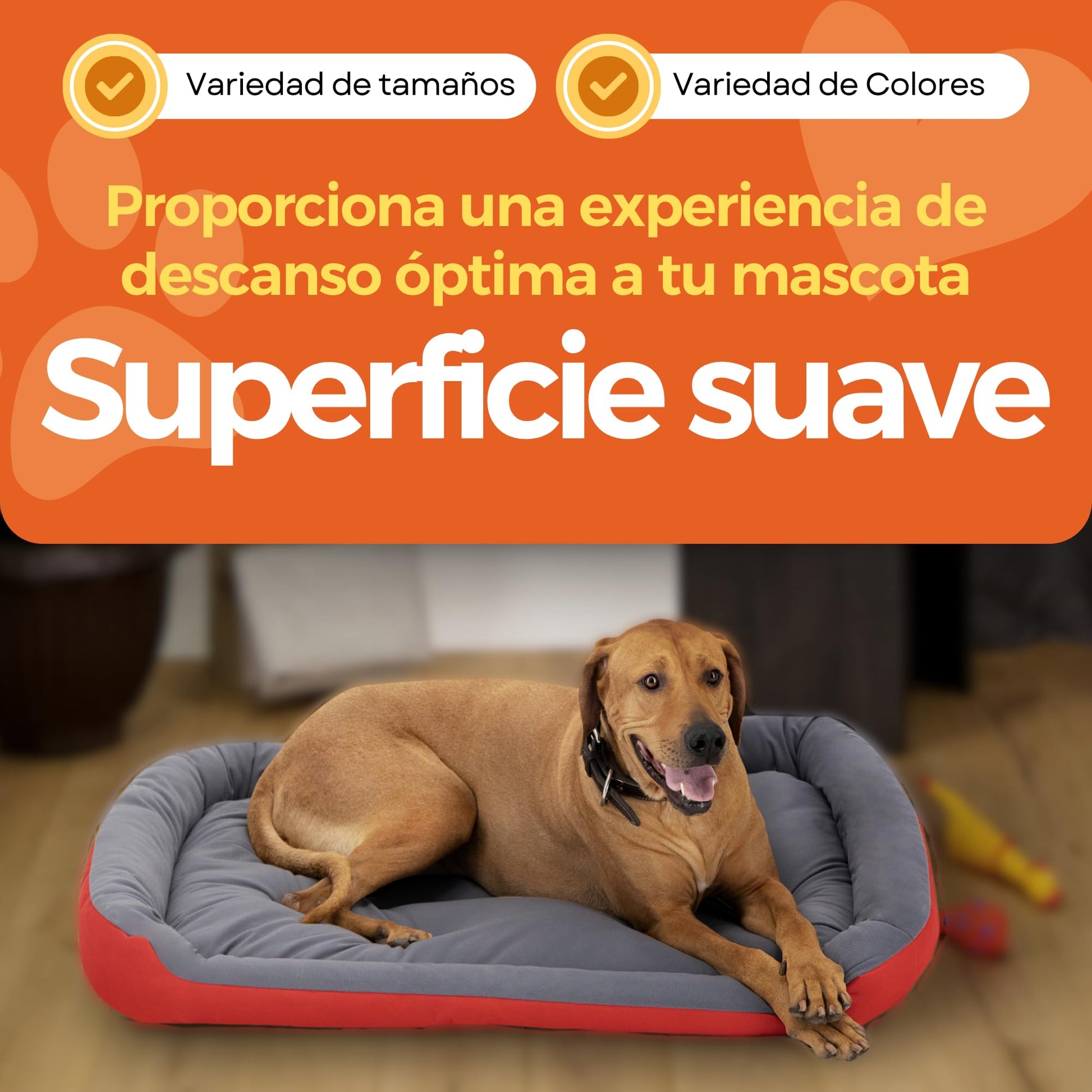 Cama para Perro Hills Rojo Gris Resistente y Confortable XX-Large