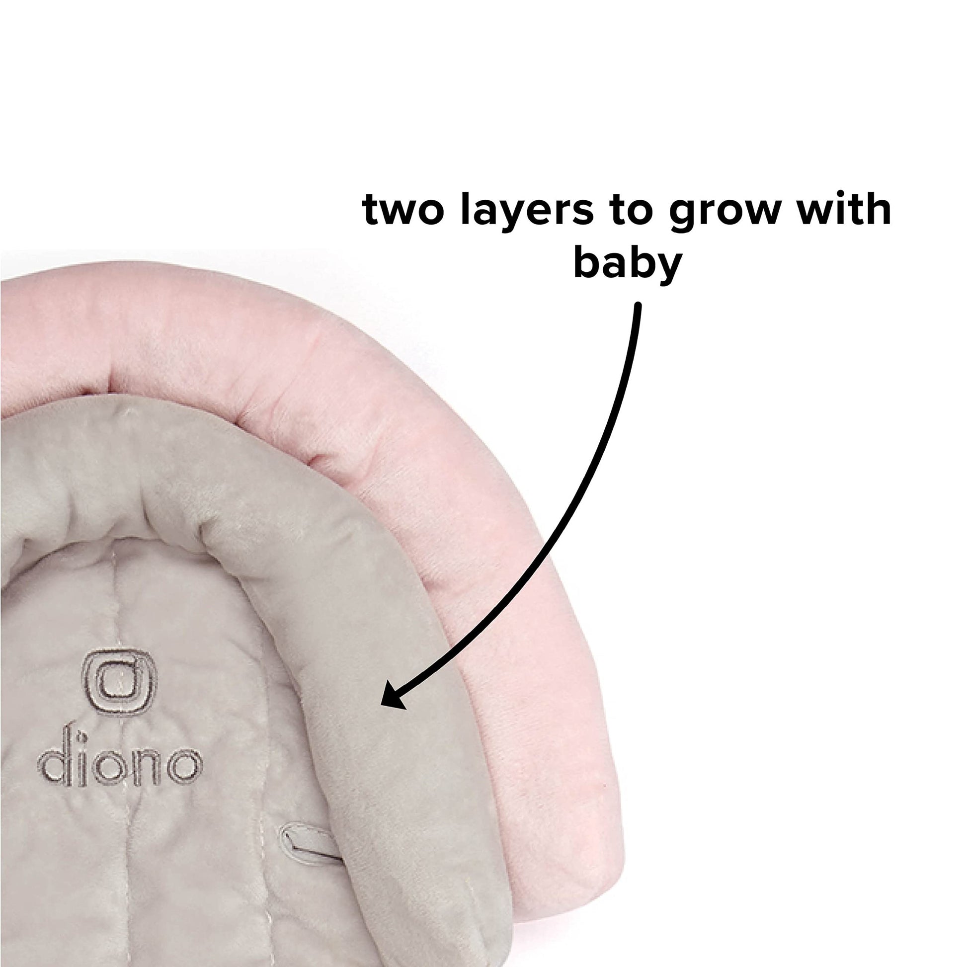 Diono Cuddle Soft Funda de protección Negro, Gris/rosado, Gray/Pink