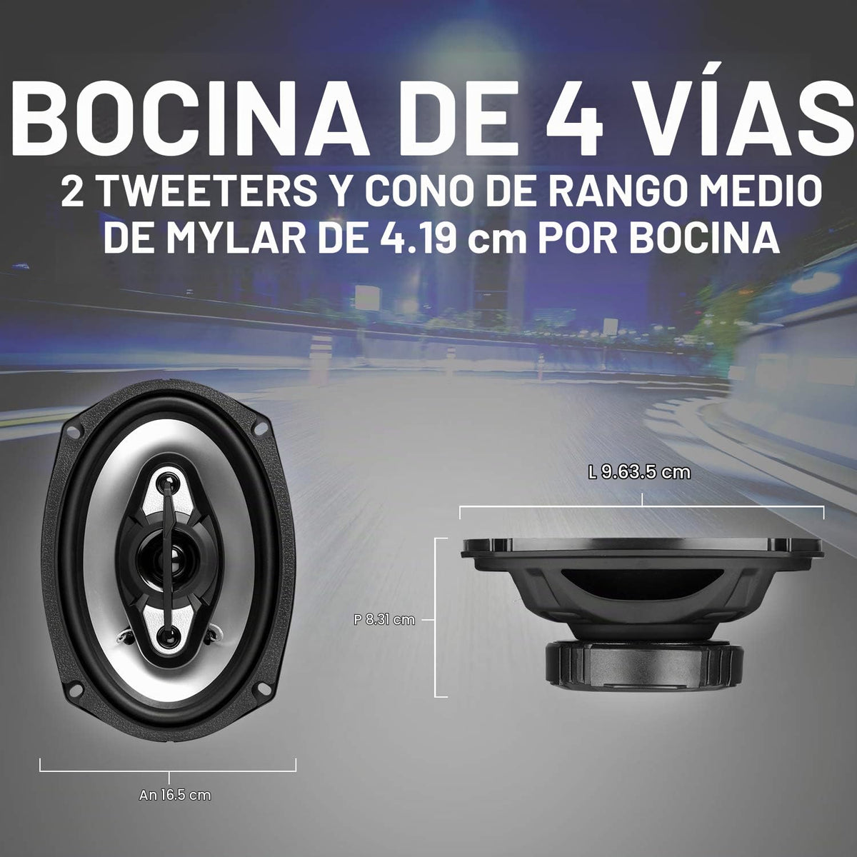 Altavoces Coaxiales Boss Audio Onyx 800-watt Negro 4 Vías para Auto