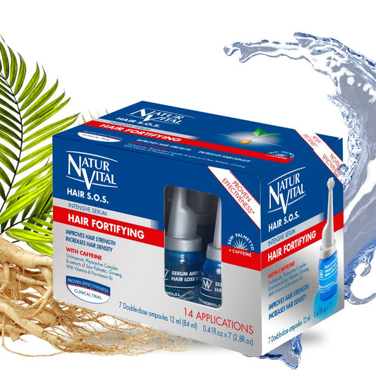 NaturVital Sérum Tratamiento Intensivo Anticaída, Azul, 84 Mililitros