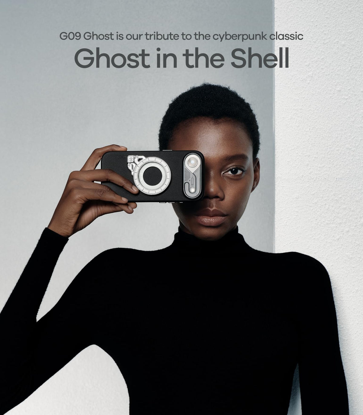 Soporte para Teléfono Aulumu Ghost Transparente MagSafe Rotación 360° Doble Cara