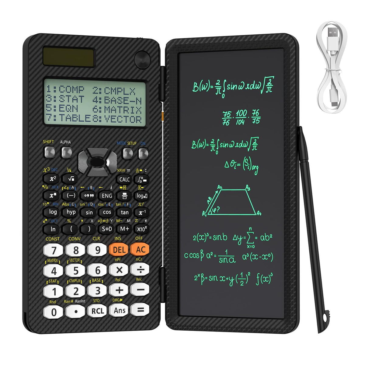 Calculadora Científica NEWYES 991ES MAX Recargable con Almohadilla de Escritura y Estuche Rígido Plegable 417 Funciones