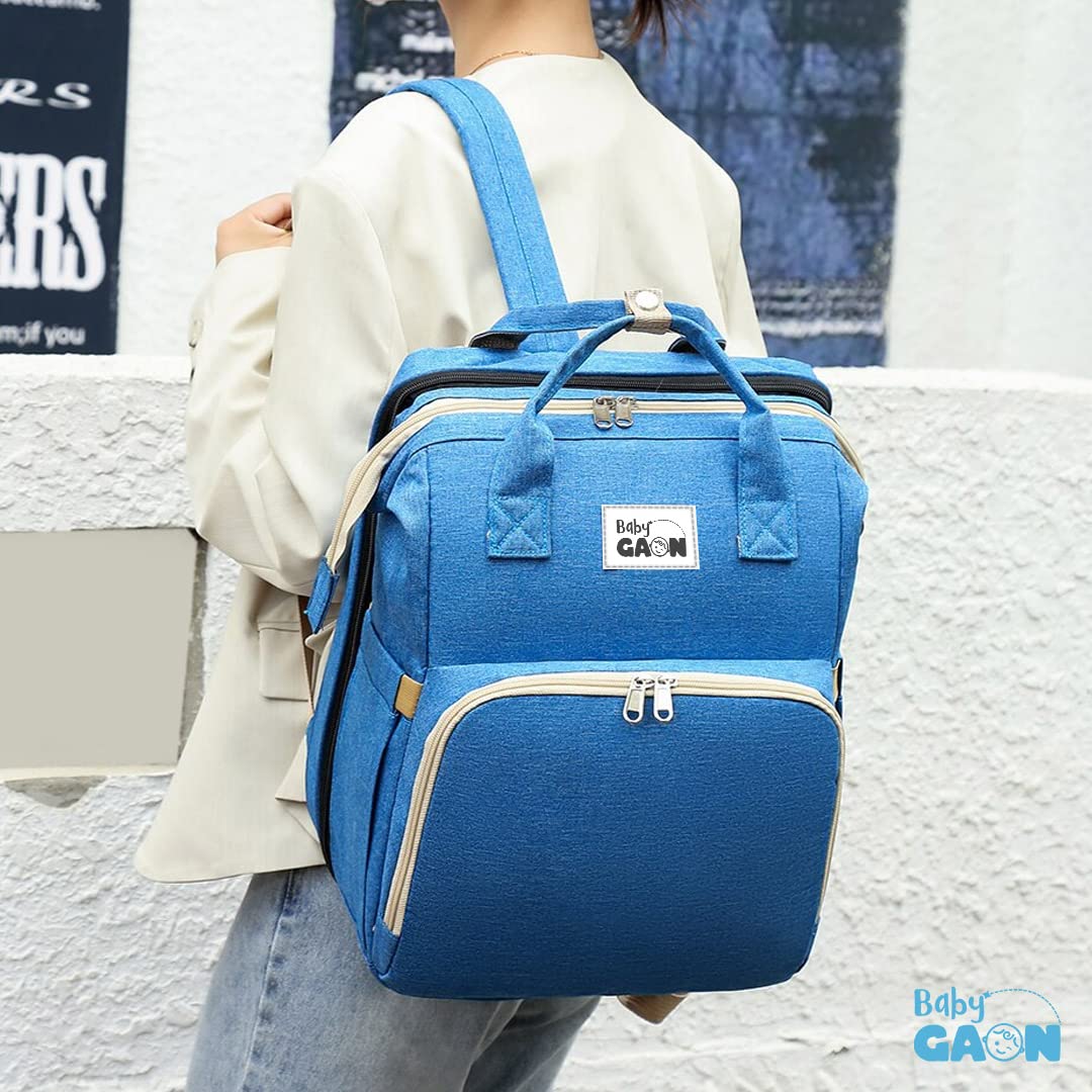 Mochila Moderna Térmica Con Cambiador Pañalera Multifuncional, Bolso Pañales Gran Capacidad, 15 Compartimientos Organizadores Moderna Bolsa de Pañales … (Azul.) -#11001001012301010502#