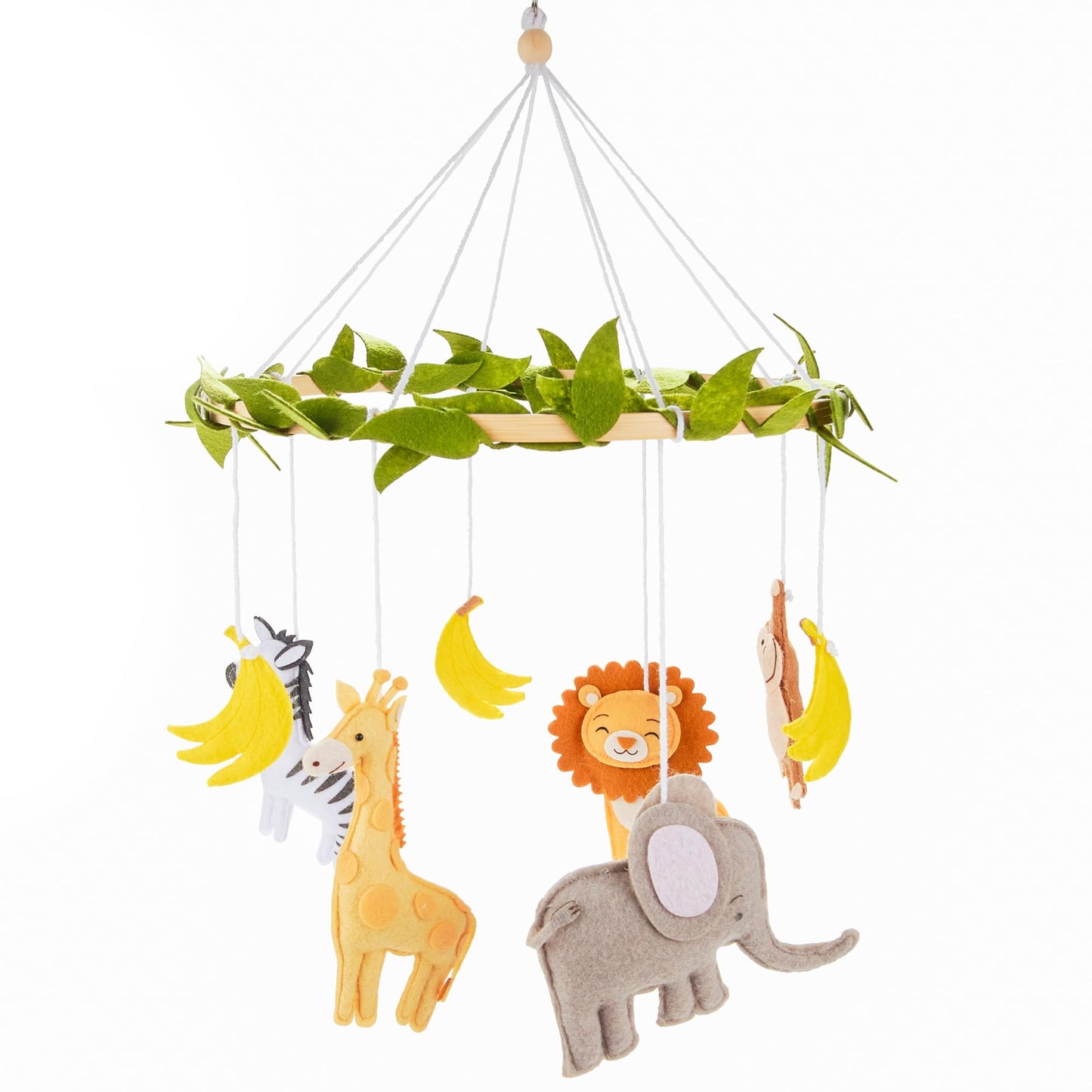 First Landings Móvil para Colgar para Bebé para Cuna - Móviles de Guardería con Animales - Decoración de Guardería para Bebé Neutral por Género - Selva