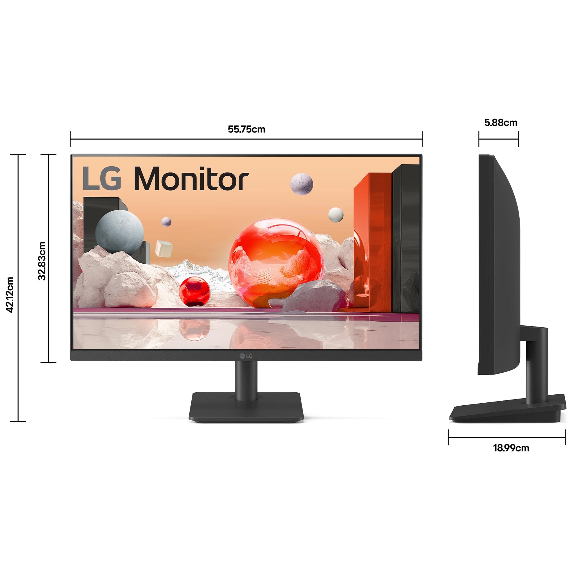 LG Monitor 25MS500-B FHD (1920 x 1080) 24.5" Refresh Rate 100 Hz, Tiempo de Respuesta 5ms (GtG at Faster), Contrast Ratio de 1000:1, Compatible con AMD Freesync