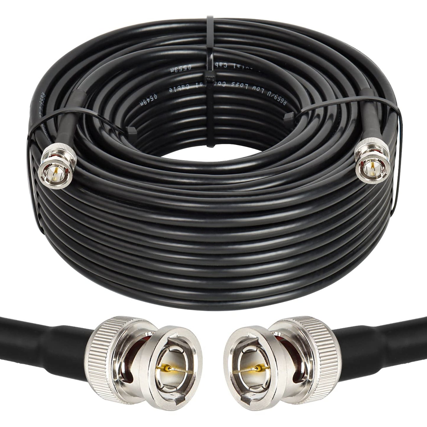 Cable SDI de 100 pies, cable XRDS-RF HD-SDI BNC a BNC Cable de vídeo digital RG59 BNC Cable compatible con HD-SDI/3G/6G-SDI/4K/8K SDI Cable de vídeo de precisión