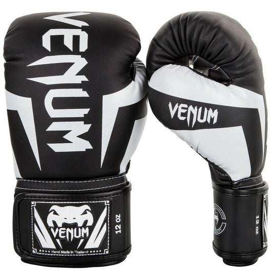 Guantes de Boxeo Venum Negro Blanco Elite