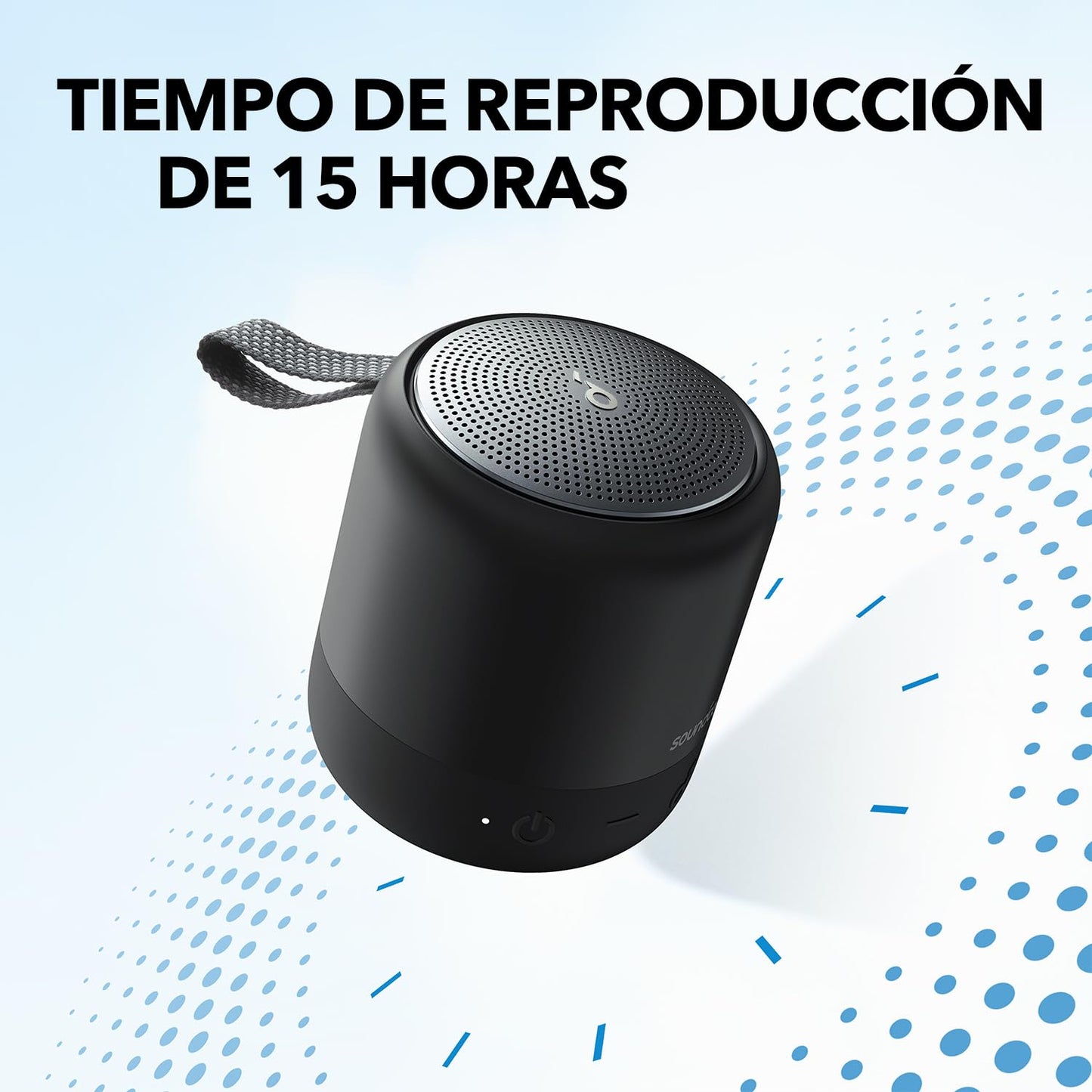 Soundcore by Anker Mini 3 Bocinas Portátiles Bluetooth con BassUp y PartyCast, USB-C, Impermeable IPX7, Ecualizador Personalizable