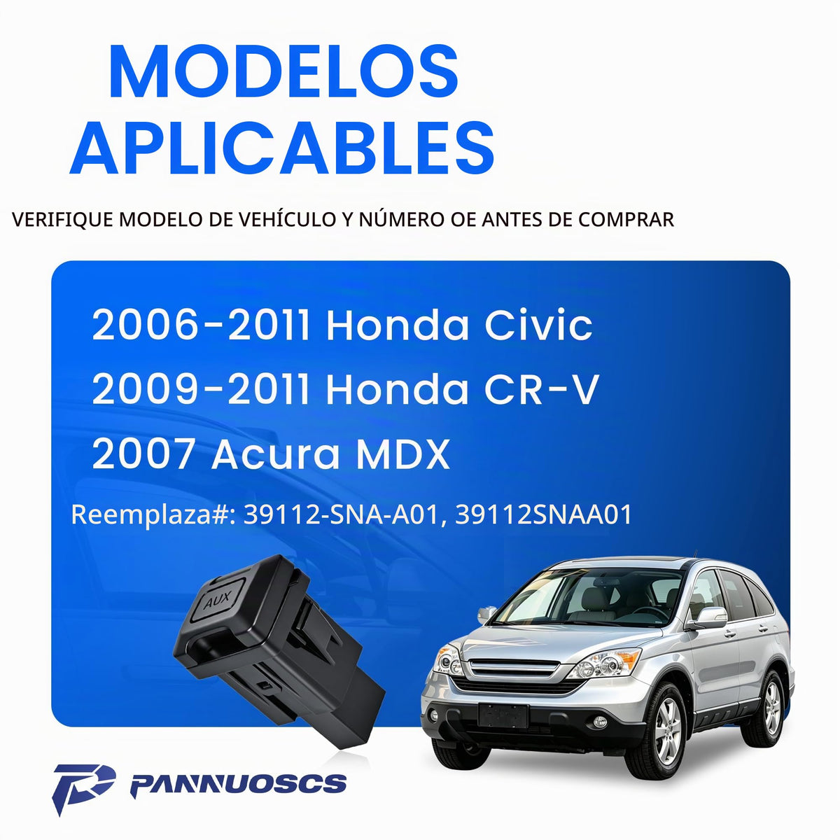 Puerto Auxiliar de Repuesto PANNUOSCS para Honda CRV 2006