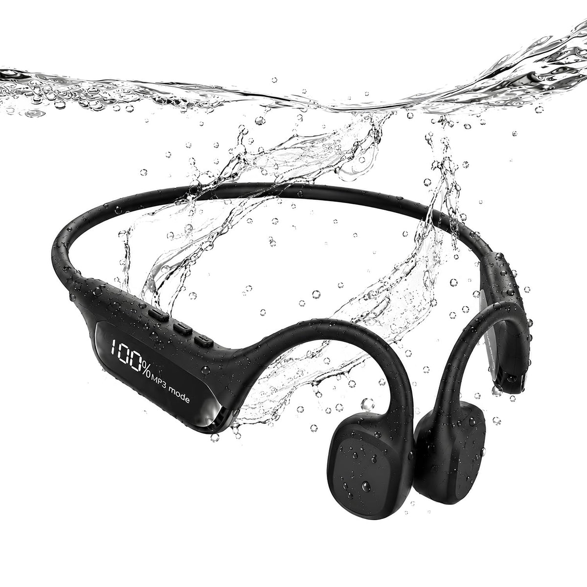 Auriculares de Natación MkMallard Impermeables Bluetooth IP68 Oído Abierto y MP3 de 32 GB
