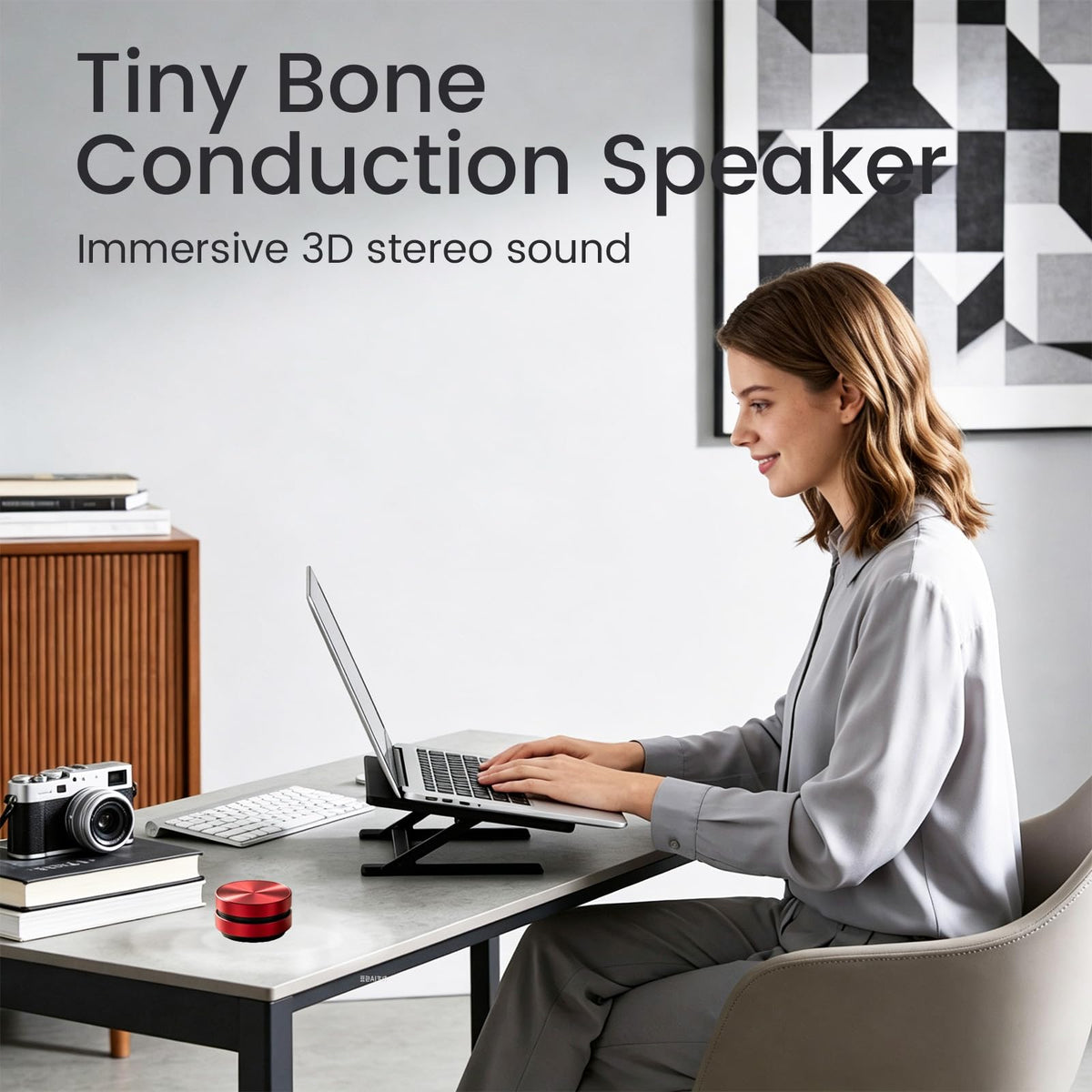 Altavoz Bluetooth Mini bocoice Inalámbrico Conducción Ósea Estéreo Magnético Integrado FM