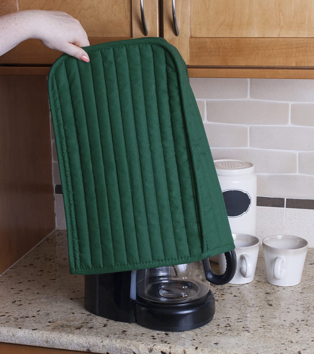 Protector Acolchado Ritz Verde Oscuro para licuadora o máquina de café