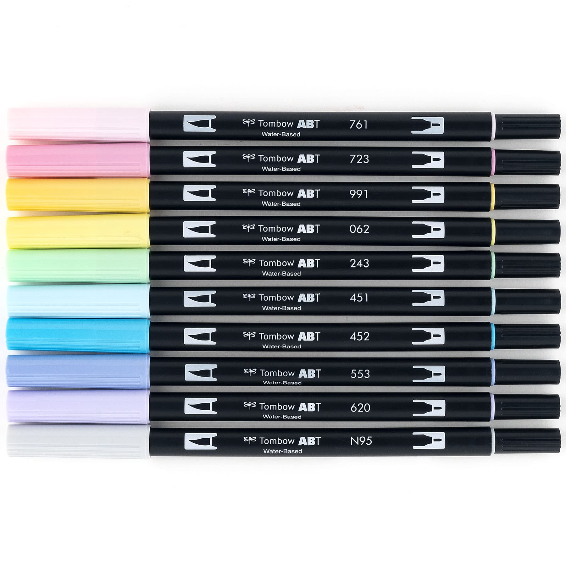 Marcadores Artísticos de Doble Pincel Tombow Pastel Art Deco Brillantes Paquete de 10