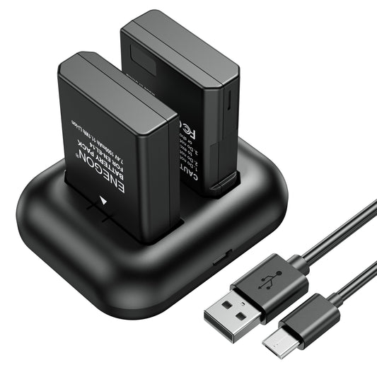 Batería Sostitutiva ENEGON EN-EL14/EL14a Dual USB para Nikon Negra
