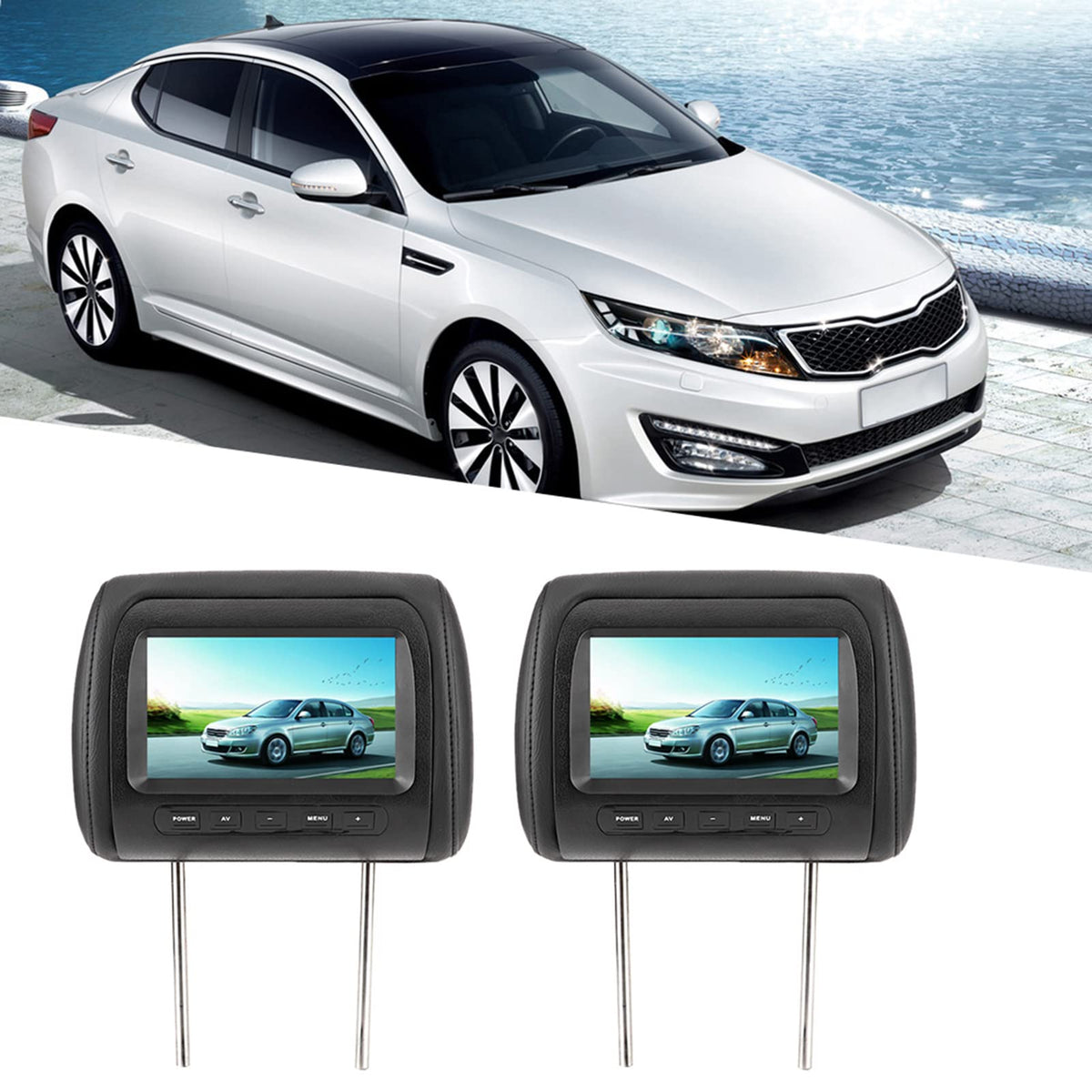 Reproductor de Video Portátil Astibym 7 Pulgadas Monitor Universal para Coche
