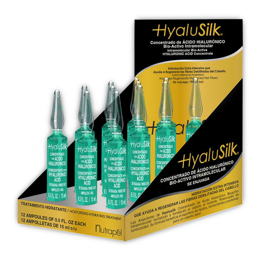 Nutrapel Ampolleta Acido Hialuronico Hyalusilk 12pz Hidratacion Intensa