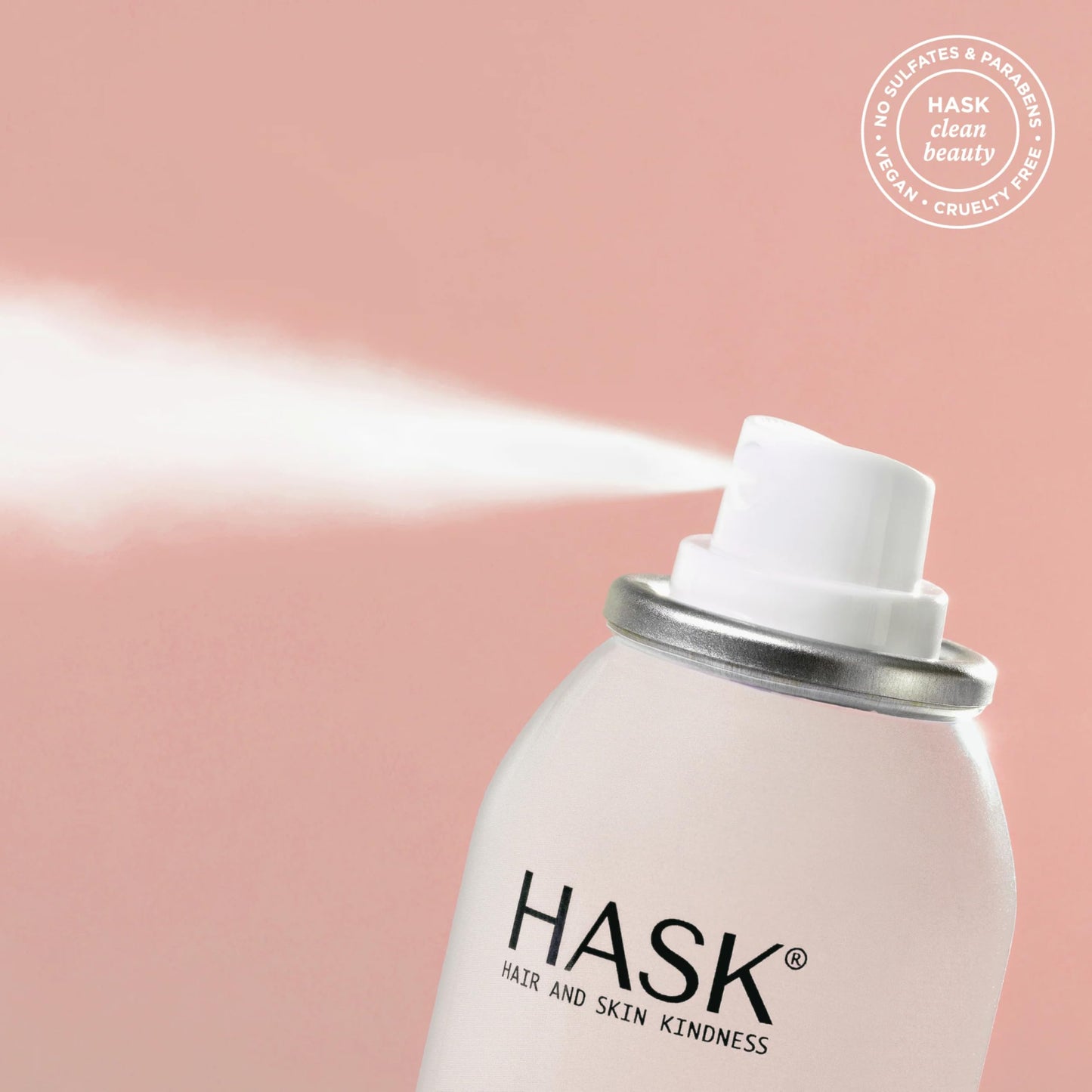 HASK, Shampoo en Seco, con Coco, Limpia sin Agua, Absorbe Grasa, Libre de Sulfatos, Parabenos, Ftalatos y Gluten, 122 g