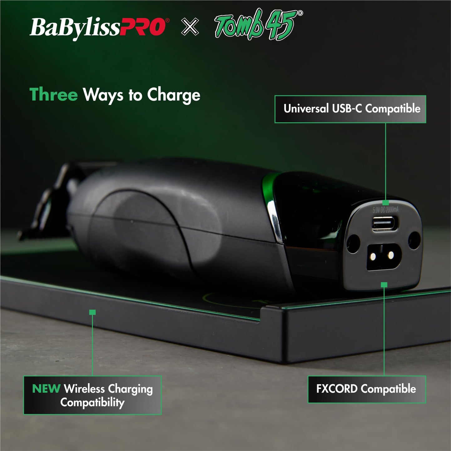BaBylissPRO x Tomb45 Cortapelos de carga inalámbrica para hombres