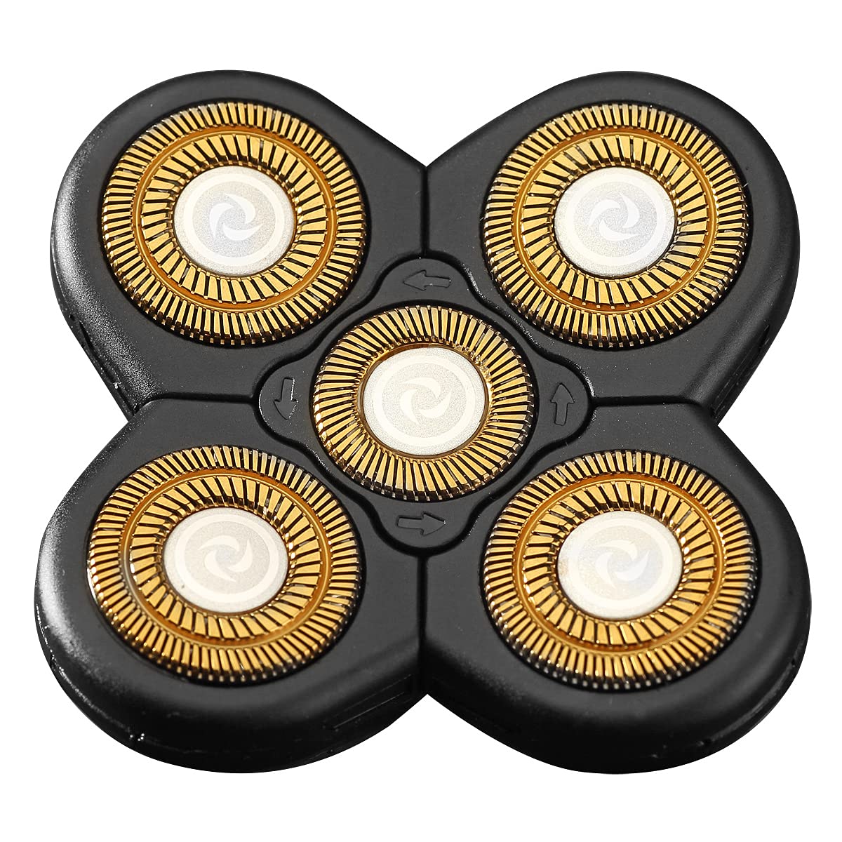 WAHFOX Cabezal de repuesto para afeitadora eléctrica Freedom Grooming 5 cuchillas de repuesto para afeitadora de 5 cabezales (dorado)
