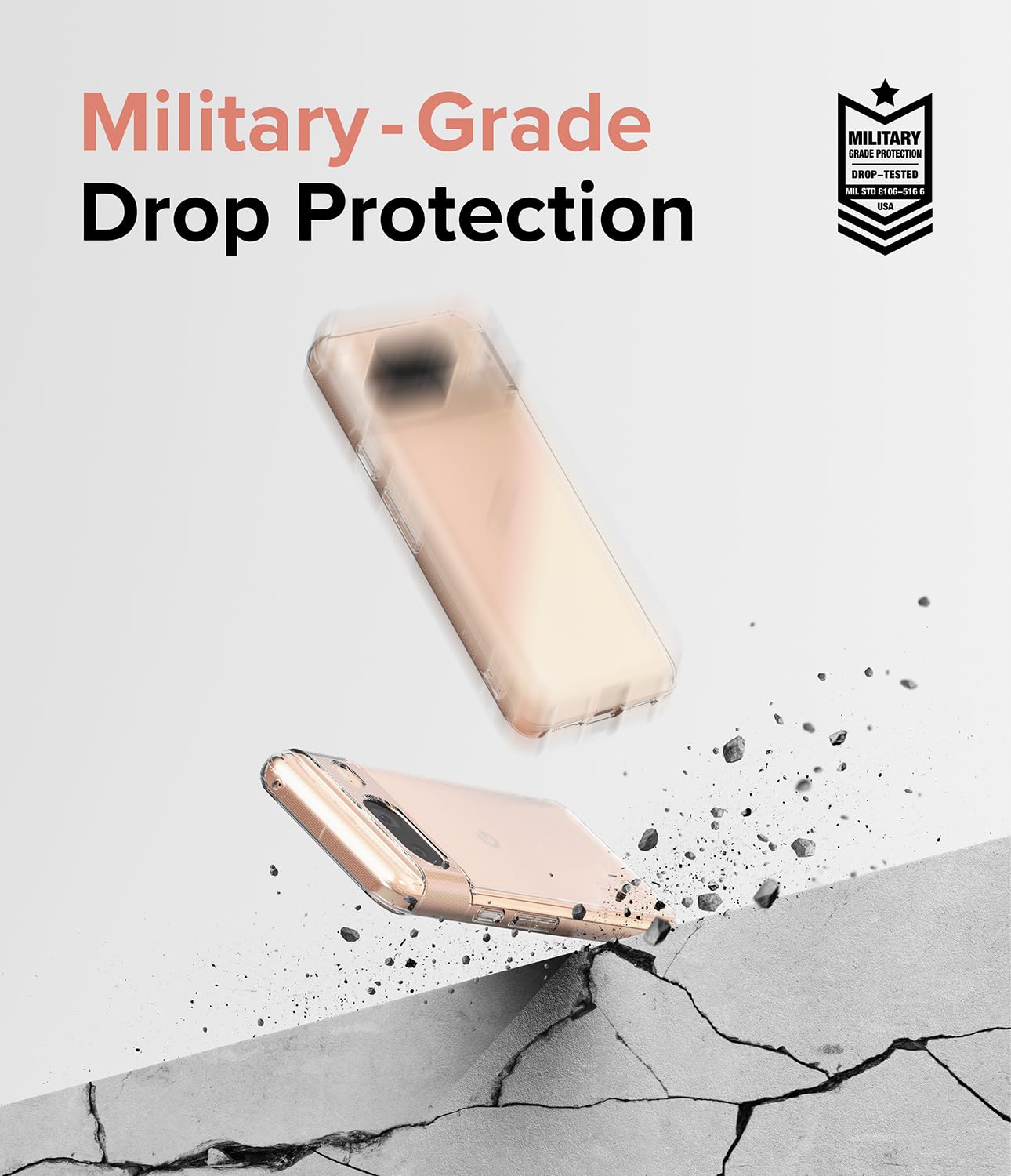 Funda Ringke Fusion Matte Transparente Esmerilado para Google Pixel 8, Acabado Mate Antihuellas y Agarre Cómodo