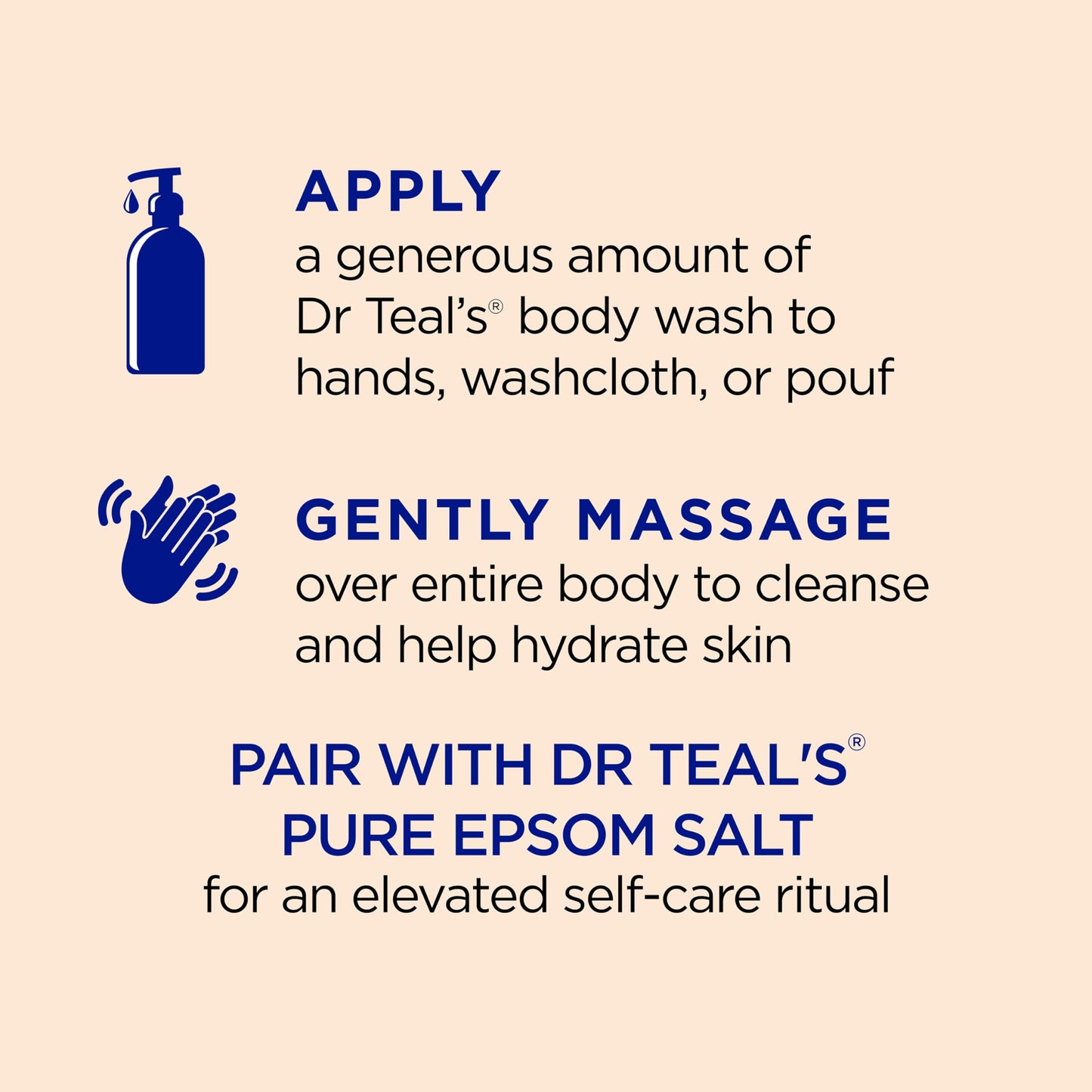 Dr Teal's Toospesy Dr. Teal's Glow & Radiance con aceites esenciales de vitamina C y cítricos, lavado corporal de 24 onzas, paquete de 2