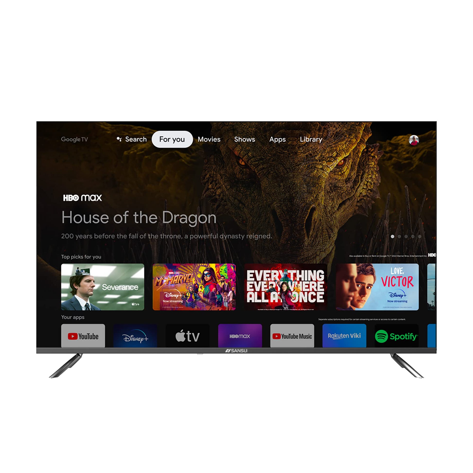 SANSUI Television Google TV, Voice Assistant Smart TV 2023 (50" 4K UHD)