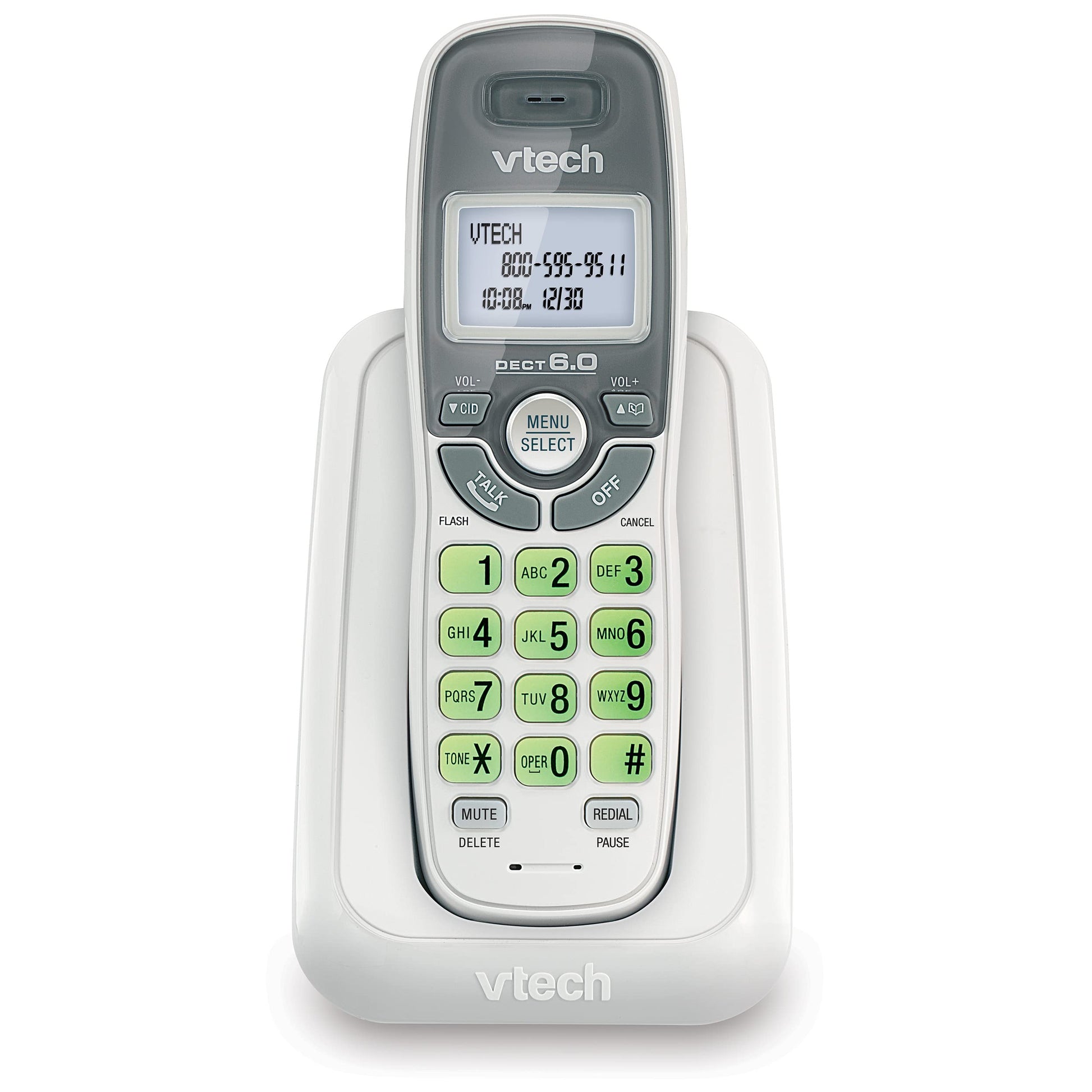 Telefono Inalambrico Vtech Detec 6.0 Digital Cs6114 Blanco