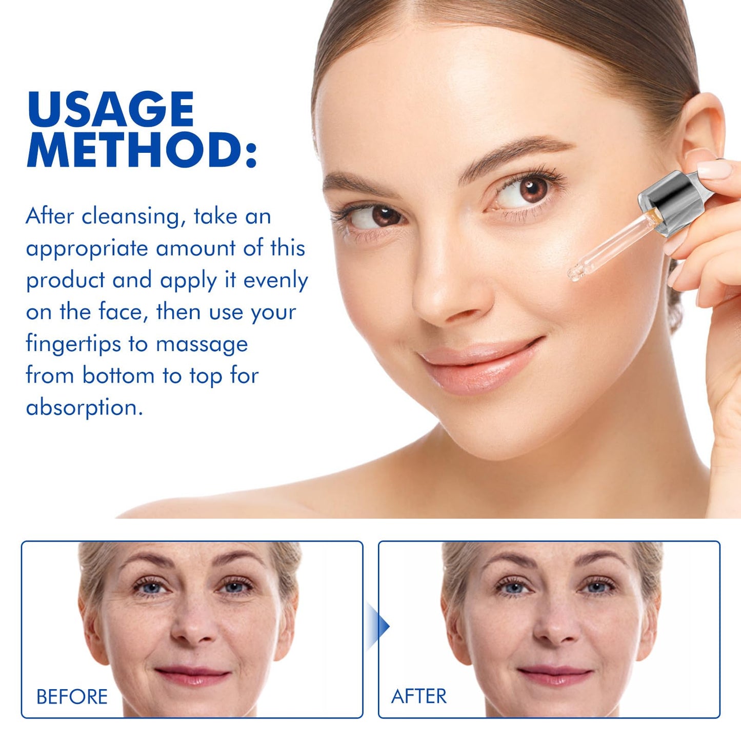 Botox Facial Serum, Botox Anti-aging Serum, Anti-Aging Serum for Women, Liquid Botox for Reduce Fine Lines, Wrinkles, Plump Skin (3 PCS)