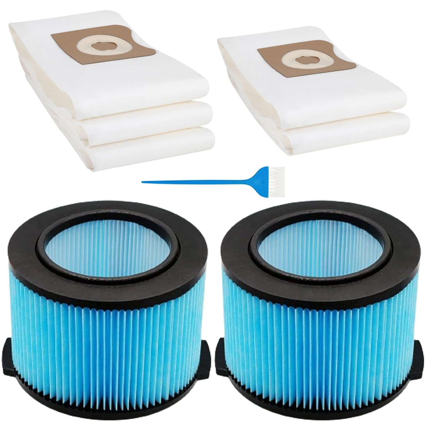Filtro de Repuesto para Aspiradora RIDGID 4 Galones Fino Polvo Húmedo y Seco 3 Capas + Bolsas de Alta Eficiencia