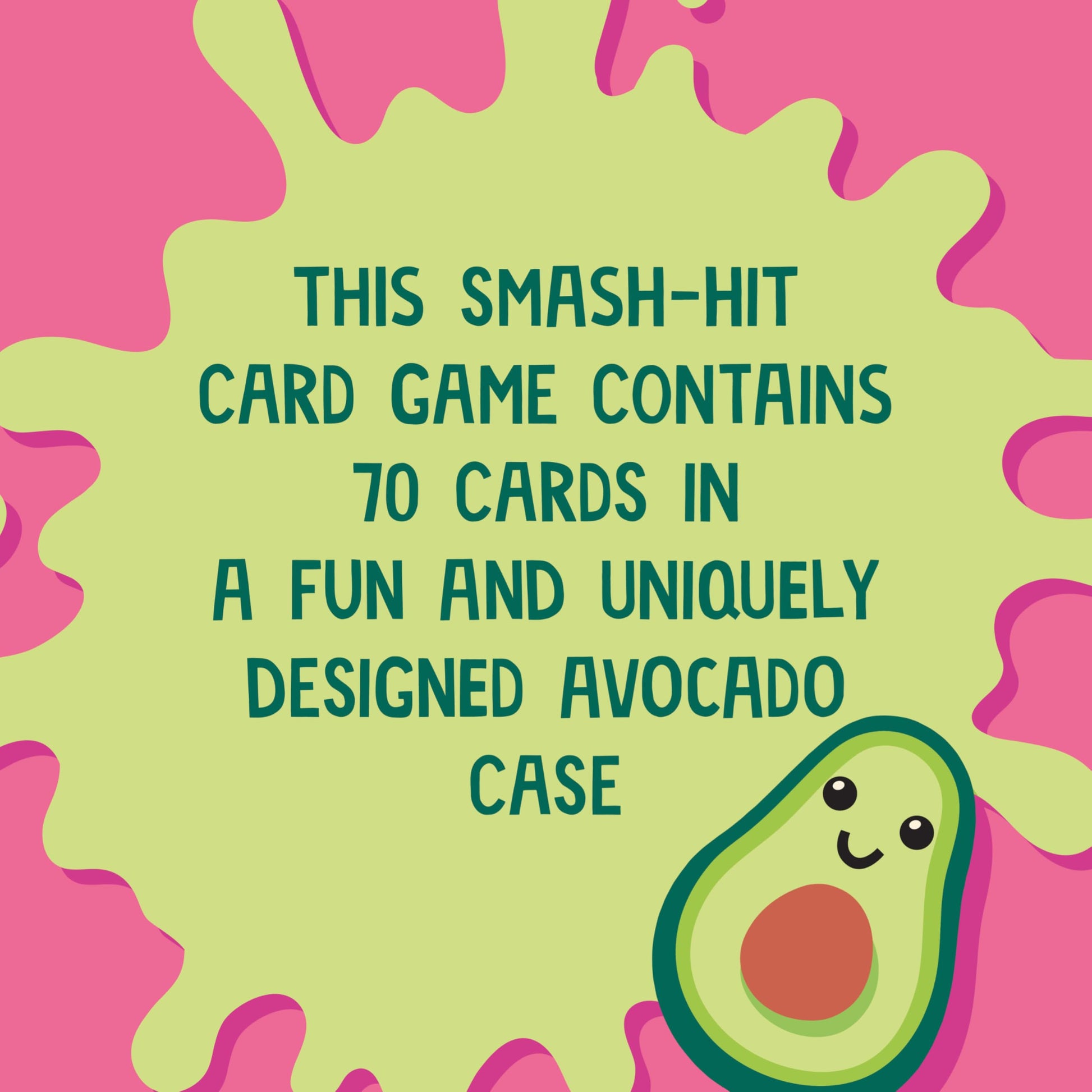 Juego de Cartas Ridley's Aguacate Smash 71 Piezas con Estuche de Almacenamiento para la Familia