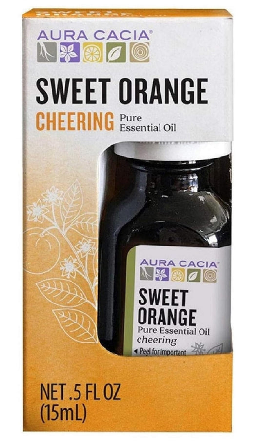 Auracacia Aceite Escencial De Naranja Dulce, Relajante, color, 1 count, pack of/paquete de