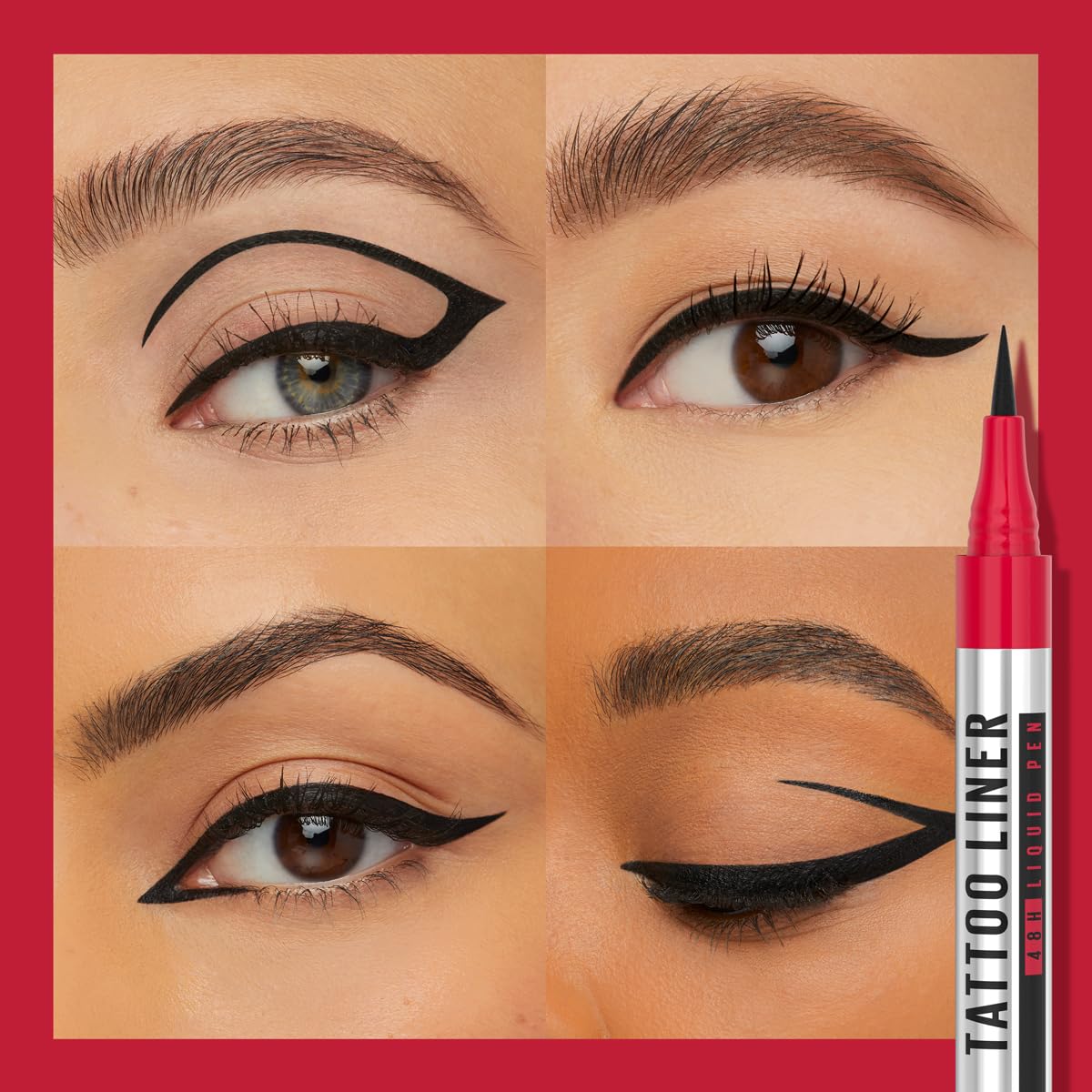 Maybelline Delineador de ojos en plumón Tattoo Liner Pen 48H*, Negro