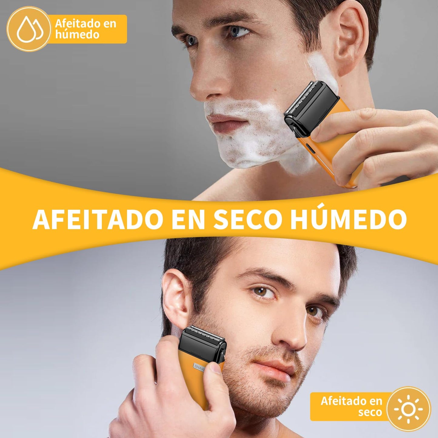 NINOMO Mini Afeitadora Eléctrica, Rasuradoras Portátiles para Hombre (Ama)