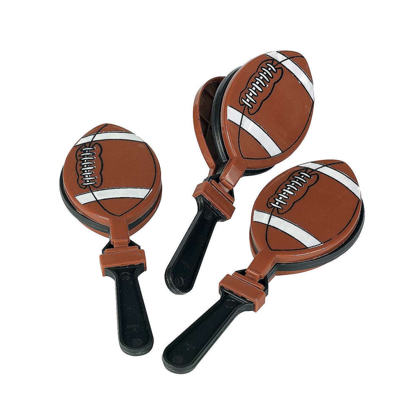 Lot de 12 Fútbol clappers Party Favors Juego Noisemaker Clacker by Fun Express