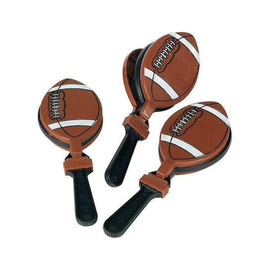 Lot de 12 Fútbol clappers Party Favors Juego Noisemaker Clacker by Fun Express