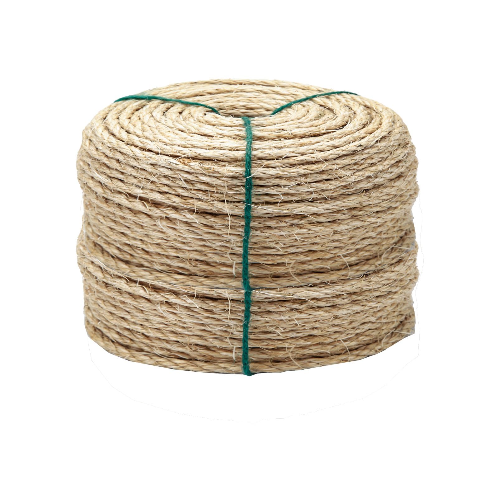 Cuerda de Sisal Natural TienYow 4mm 164 Pies para Reparación de Rascador para Gatos y DIY Árbol para Gatos