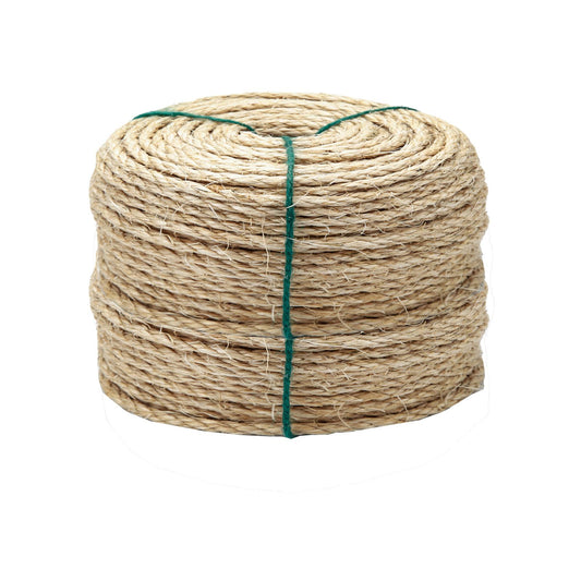 Cuerda de Sisal Natural TienYow 4mm 164 Pies para Reparación de Rascador para Gatos y DIY Árbol para Gatos