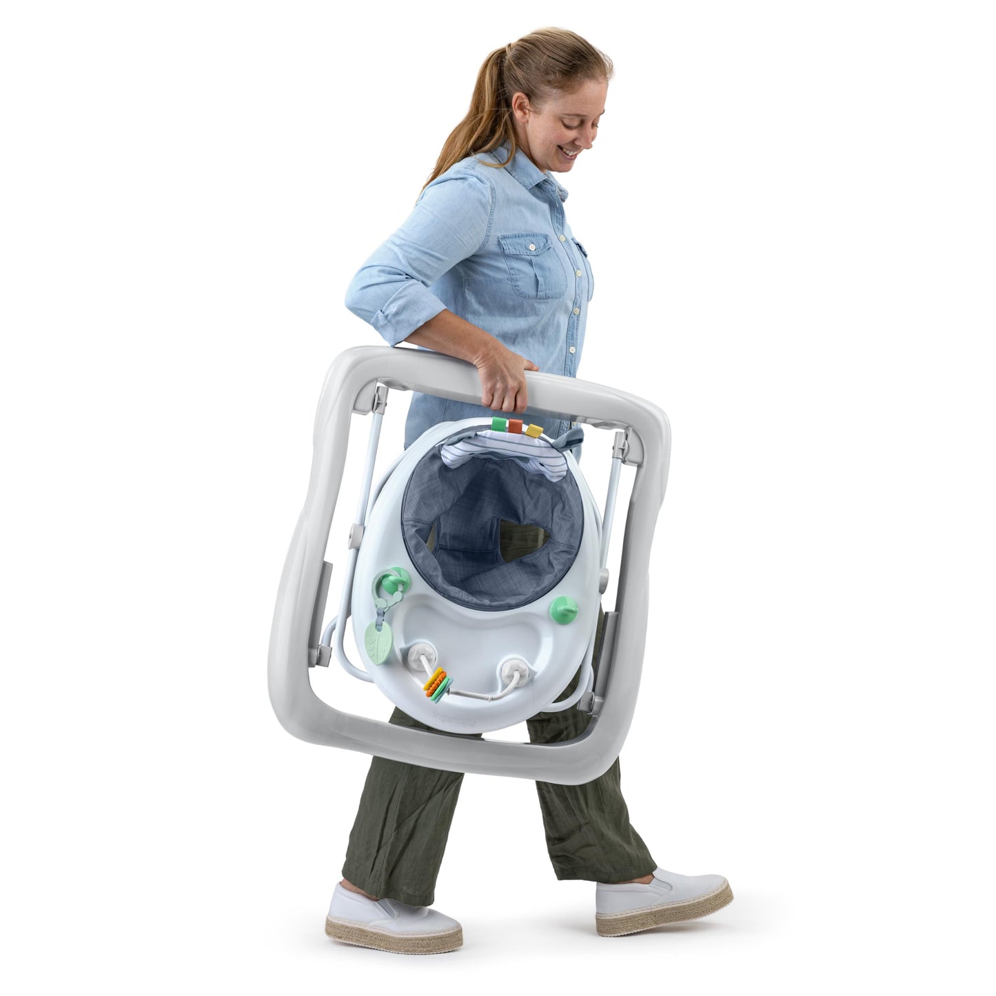 Ingenuity Smooth Strides - Cambray - Caminador de desarrollo - Barra de altura de 3 posiciones - Juguetes incluidos - 6M-12M