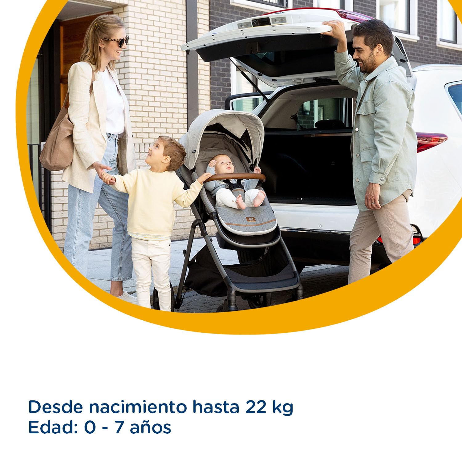 Joie Carriola para Bebe Aeria | Carriola Plegable con Silla Portabebe Ergonomica | Carriola de Viaje para Bebes con 5 Puntos de Seguridad | Carriola de Baston Ligera Portable | Carreola para Bebe